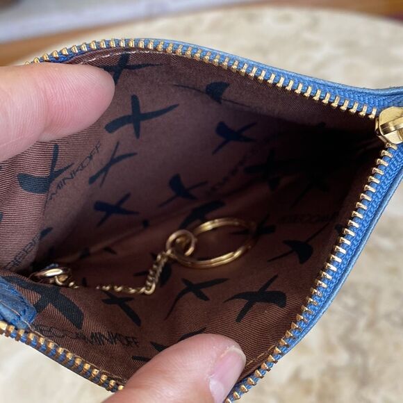 Rebecca Minkoff Cory Leather Zippered Key Chain Pouch Wallet - Picture 8 of 11